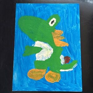 Yoshi Art work - handpainted by my daughter